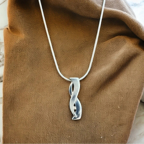 Krementz | Diamond Infinity Sterling Slide Pendant - Picture 9 of 12